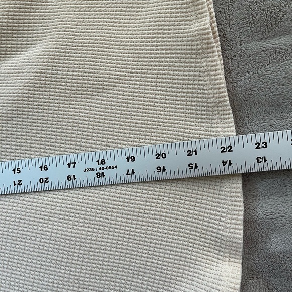 We The Free Free People Cream Waffle Shirt Navy Graphic Boho A Line Size S - Picture 11 of 11